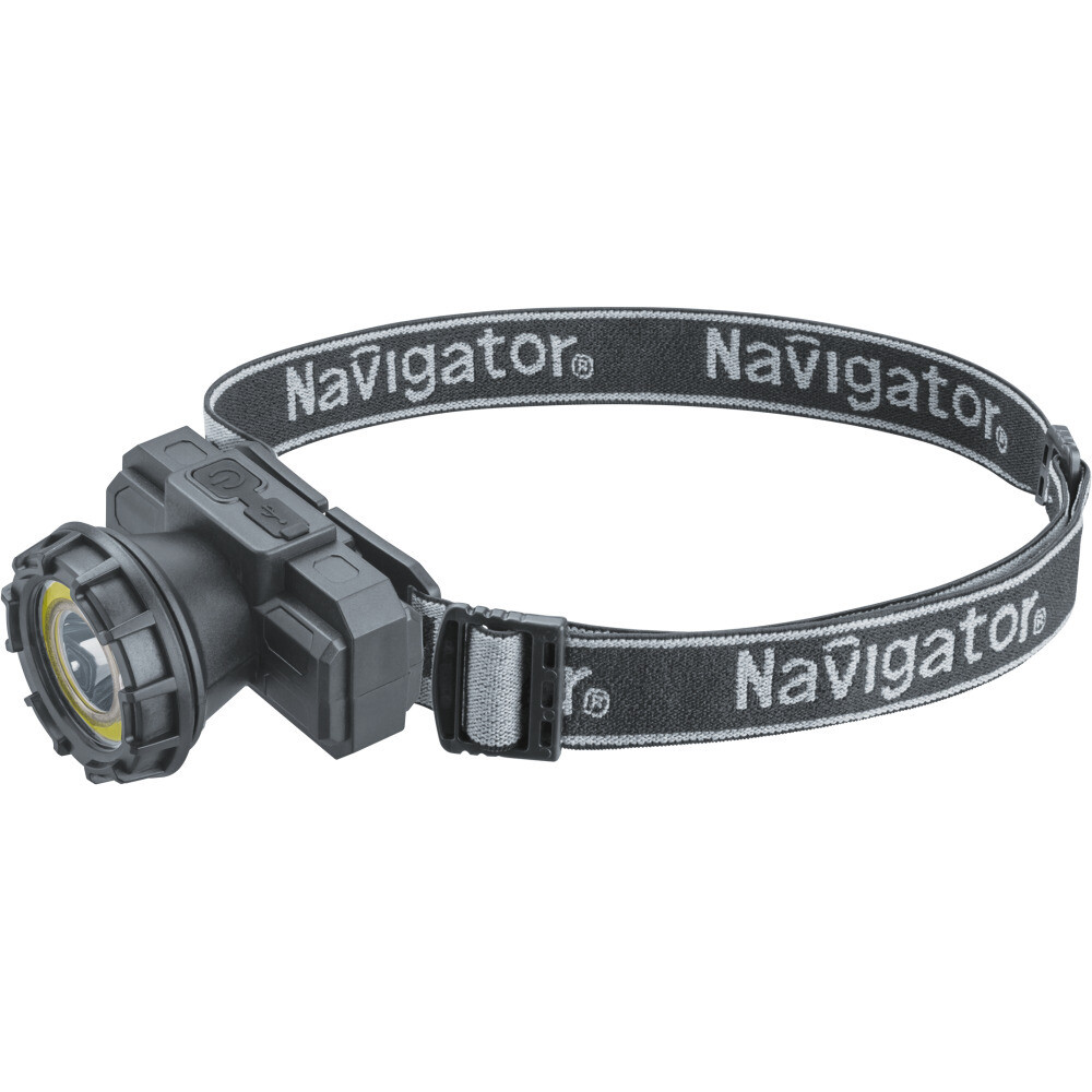 Изображение товара Фонарь налобный Navigator NPT-H42-ACCU светодиодный 1 LED 1 Вт аккумуляторный Li-Ion 800 мАч пластик 5 режимов (95557)