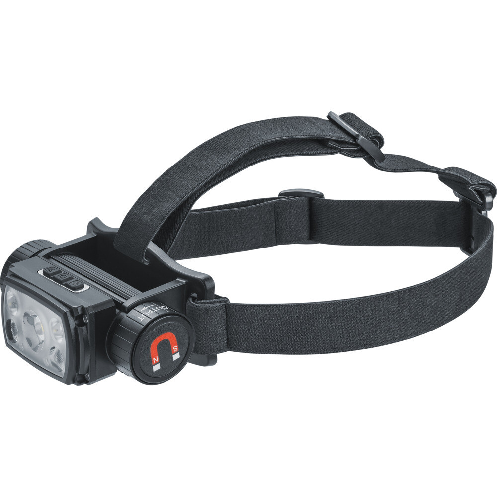 Изображение товара Фонарь налобный Navigator NPT-H37-ACCU светодиодный 1 LED 5 Вт аккумуляторный Li-Ion 1200 мАч алюминий 6 режимов (93880)