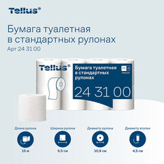 Туалетная бумага Tellus ТР-4 Премиум в стандартных рулонах 15 м (8 шт.) (243100) - фото 5