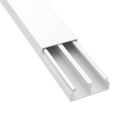 Кабель-канал DKC 40х17 мм белый 2 м с перегородкой (00305) - фото 2