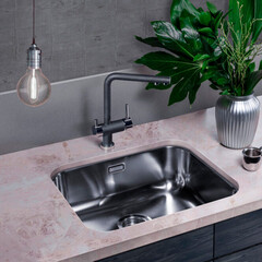 Мойка для кухни Omoikiri Omi 54,5х44,5х18 см врезная с сифоном сталь (4993499) - фото 2