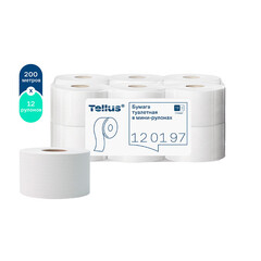 Туалетная бумага Tellus ТР-2 Стандарт в мини-рулонах 200 м (12 шт.) (120197) - фото 5