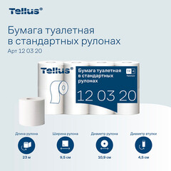 Туалетная бумага Tellus ТР-4 Премиум в стандартных рулонах 23 м (8 шт.) (120320) - фото 6