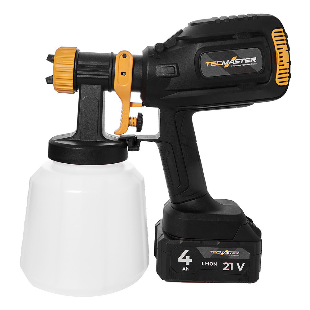 

Краскопульт аккумуляторный Tecmaster T1250Extra 21 В 1,4 л без АКБ и ЗУ (1251250)