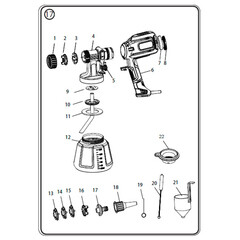 Краскопульт электрический Tecmaster T1200 700 Вт 1,2/0,8 л (1231200) - фото 4