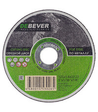 Круг отрезной по металлу Debever 125х22,2х1,6 мм (WC12516229S/30265)