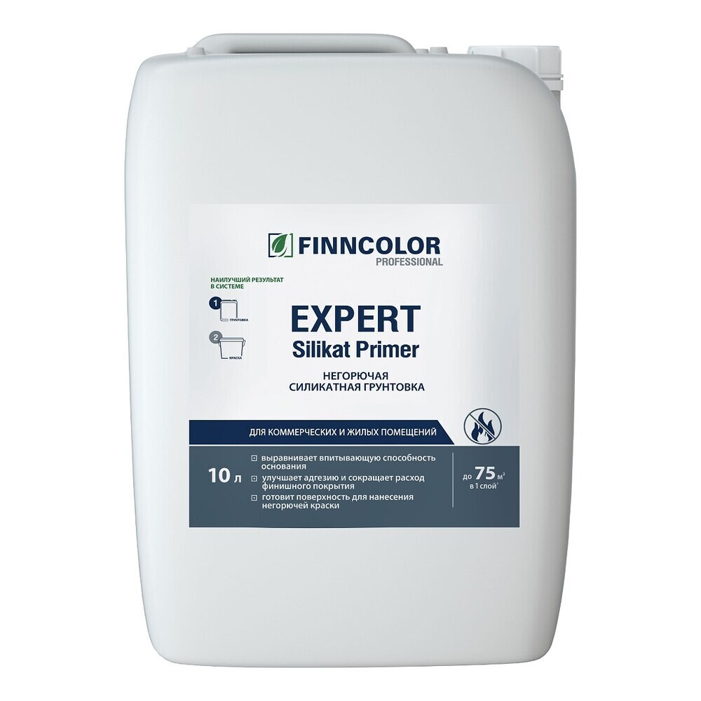 Изображение товара Грунт Finncolor Expert Silikat Primer 10 л Негорючий укрепляющий силикатный