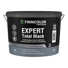 Изображение товара Краска интерьерная Finncolor Expert Total Black черная 9 л