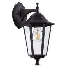 Светильник садово-парковый настенный Эра Веледа черный 360 мм E27 60 Вт IP55 (GBW-104-1-BL-0360)