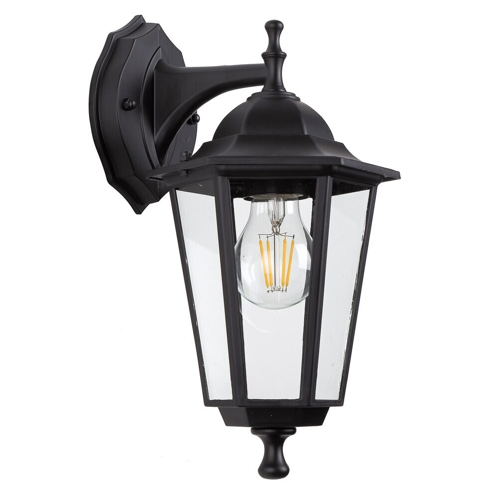 Светильник садово-парковый настенный Эра Веледа черный 360 мм E27 60 Вт IP55 (GBW-104-1-BL-0360)