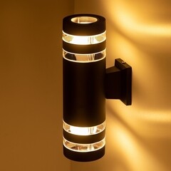 Светильник садово-парковый настенный Эра Адрия черный 300 мм E27 30 Вт IP55 (GBW-102-BL-0300) - фото 2