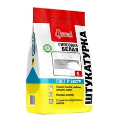 Изображение товара Штукатурка гипсовая Старатели белая универсальная 5 кг