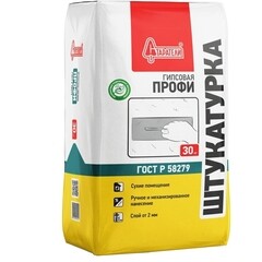 Изображение товара Штукатурка гипсовая Старатели Профи белая 30 кг