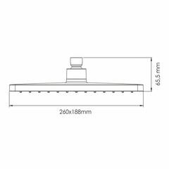 Лейка для верхнего душа WasserKraft 260х188 мм пластик черная (A340) - фото 2
