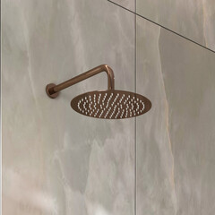 Лейка для верхнего душа WasserKraft d248 мм нержавеющая сталь розовое золото (A331) - фото 5