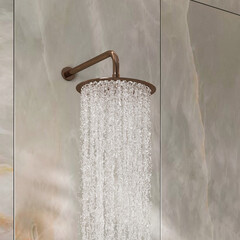 Лейка для верхнего душа WasserKraft d248 мм нержавеющая сталь розовое золото (A331) - фото 4