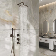 Лейка для верхнего душа WasserKraft d248 мм нержавеющая сталь розовое золото (A331) - фото 3