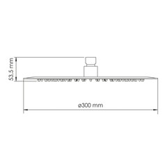 Лейка для верхнего душа WasserKraft d300 мм нержавеющая сталь розовое золото (A330) - фото 2