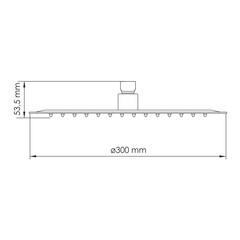 Лейка для верхнего душа WasserKraft 300х300 мм нержавеющая сталь розовое золото (A332) - фото 2
