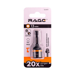 Адаптер для болтов и саморезов Rage магнитный шестигранная головка 13 мм L48 мм - фото 3
