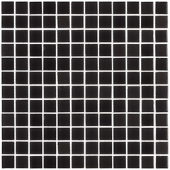 Мозаика Mir Mosaic Natural Color palette черная стеклянная 300х300х4 мм глянцевая - фото 1