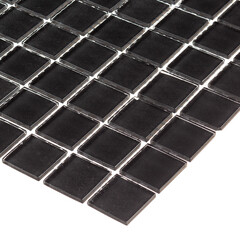 Мозаика Mir Mosaic Natural Color palette черная стеклянная 300х300х4 мм глянцевая - фото 4