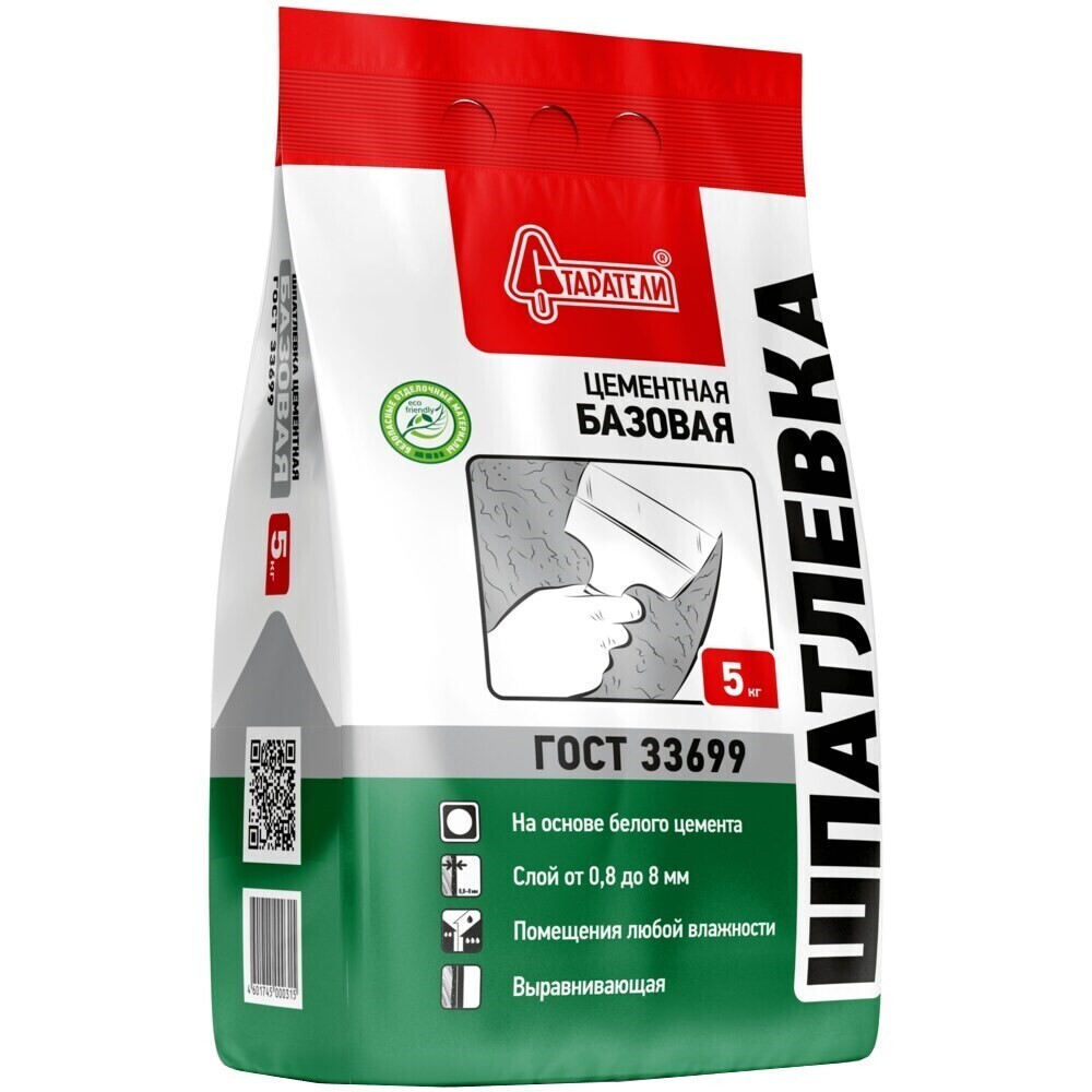

Шпаклевка цементная Старатели базовая светло-бежевая 5 кг