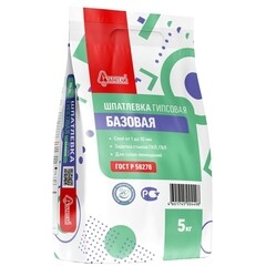 Шпаклевка гипсовая Старатели базовая высокопрочная белая 5 кг