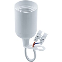 Патрон для лампы E27 Navigator NLH-P-F-WH-E27-TB термостойкий пластик 40 Вт IP20 подвесной белый (71287)