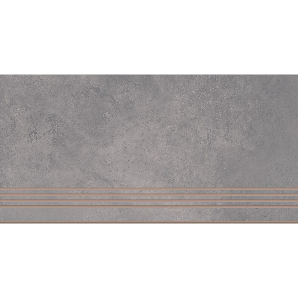 Изображение товара Ступень Cersanit Studio серая рельеф ректификат 598х298х8 мм