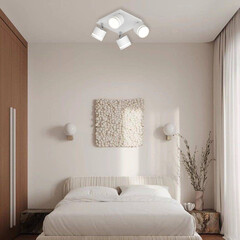 Спот потолочный Schaffner Montar GX53 30 Вт 8 кв.м белый IP20 (4745-4 WH) - фото 3