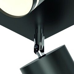 Спот потолочный Schaffner Montar GX53 30 Вт 8 кв.м черный IP20 (4745-4 BK) - фото 7