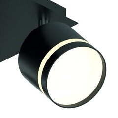 Спот потолочный Schaffner Montar GX53 30 Вт 8 кв.м черный IP20 (4745-4 BK) - фото 5