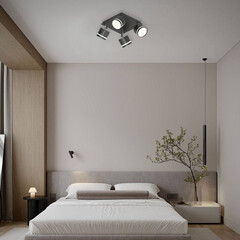 Спот потолочный Schaffner Montar GX53 30 Вт 8 кв.м черный IP20 (4745-4 BK) - фото 3