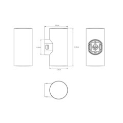 Светильник светодиодный фасадный настенный Arte Lamp черный 160 мм 3000-6500К 9 Вт IP65 (A6109AL-2BK) - фото 2