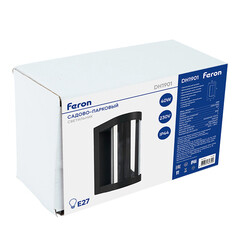 Светильник садово-парковый настенный Feron DH1901 черный 206 мм E27 40 Вт IP44 (52186) - фото 4