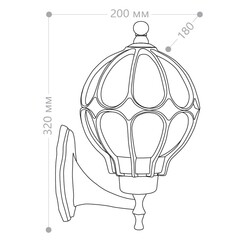Светильник садово-парковый настенный Feron PL3701 бронза 320 мм E27 60 Вт IP44 (11349) - фото 2