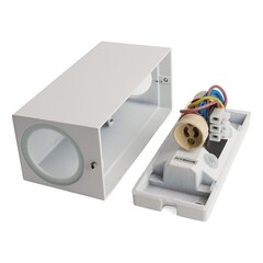 Светильник садово-парковый настенный Feron DH051 белый 160 мм GU10 20 Вт IP65 (48328) - фото 7