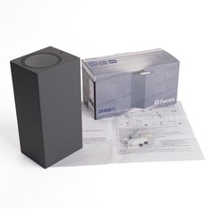 Светильник садово-парковый настенный Feron DH051 серый 160 мм GU10 20 Вт IP65 (48327) - фото 4