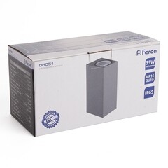 Светильник садово-парковый настенный Feron DH051 серый 160 мм GU10 20 Вт IP65 (48327) - фото 3