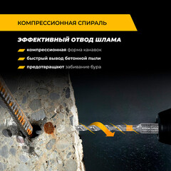 Бур SDS-plus Rage Furious Quadro-X 8х200х260 мм (567826) - фото 2