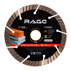 Диск алмазный по бетону Rage Jet Max 125х22,2х2,2 мм турбосегментный сухой рез (606125) - фото 7