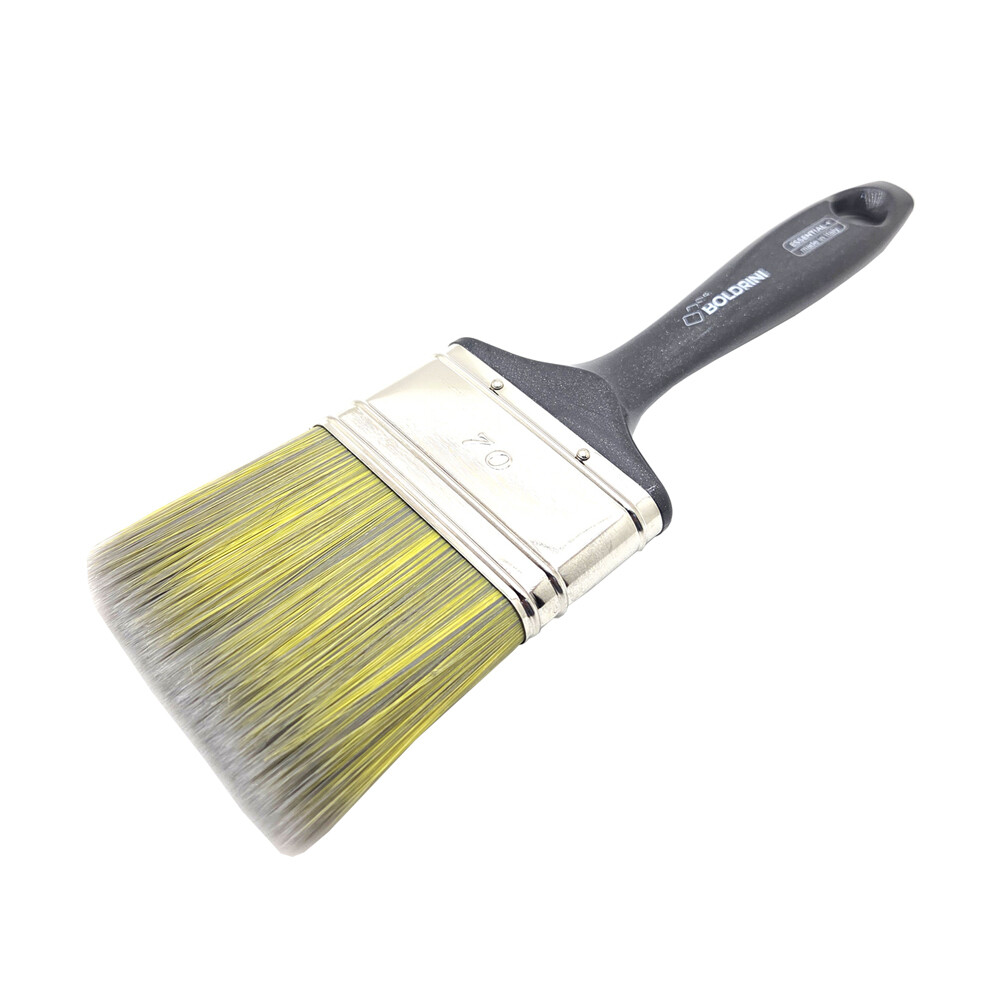 Изображение товара Кисть плоская искусственная щетина пластиковая ручка Boldrini 70х15 мм для эмалей и лаков на алкидной основе