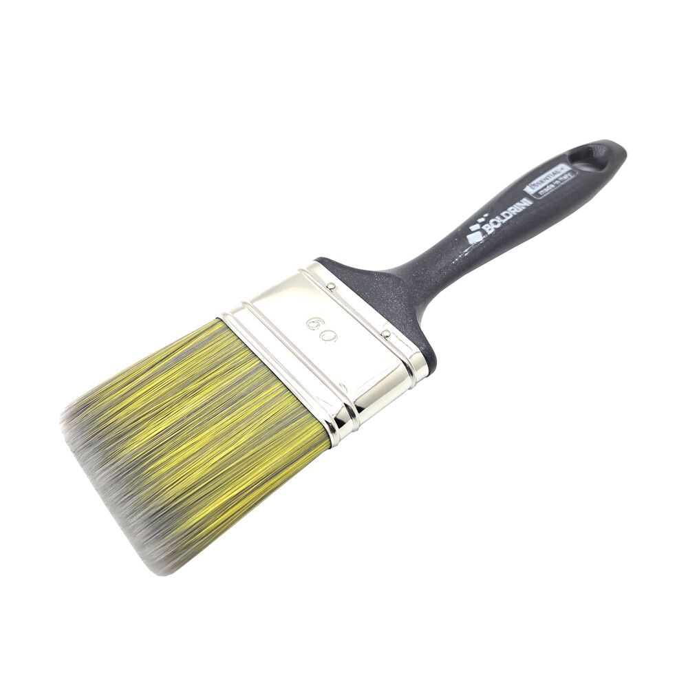 Изображение товара Кисть плоская искусственная щетина пластиковая ручка Boldrini 60х15 мм для эмалей и лаков на алкидной основе