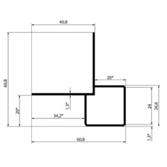 Угол наружный для фиброцементного сайдинга Fibra Plank 3000 мм графитовый серый - фото 2