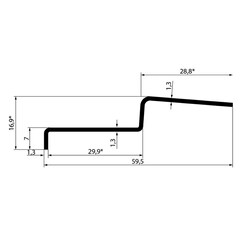 Профиль стартовый для фиброцементного сайдинга Fibra Plank 3000 мм графитовый серый - фото 3