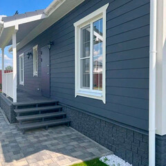 Сайдинг фиброцементный Fibra Plank 3000х200 мм графитовый серый - фото 8