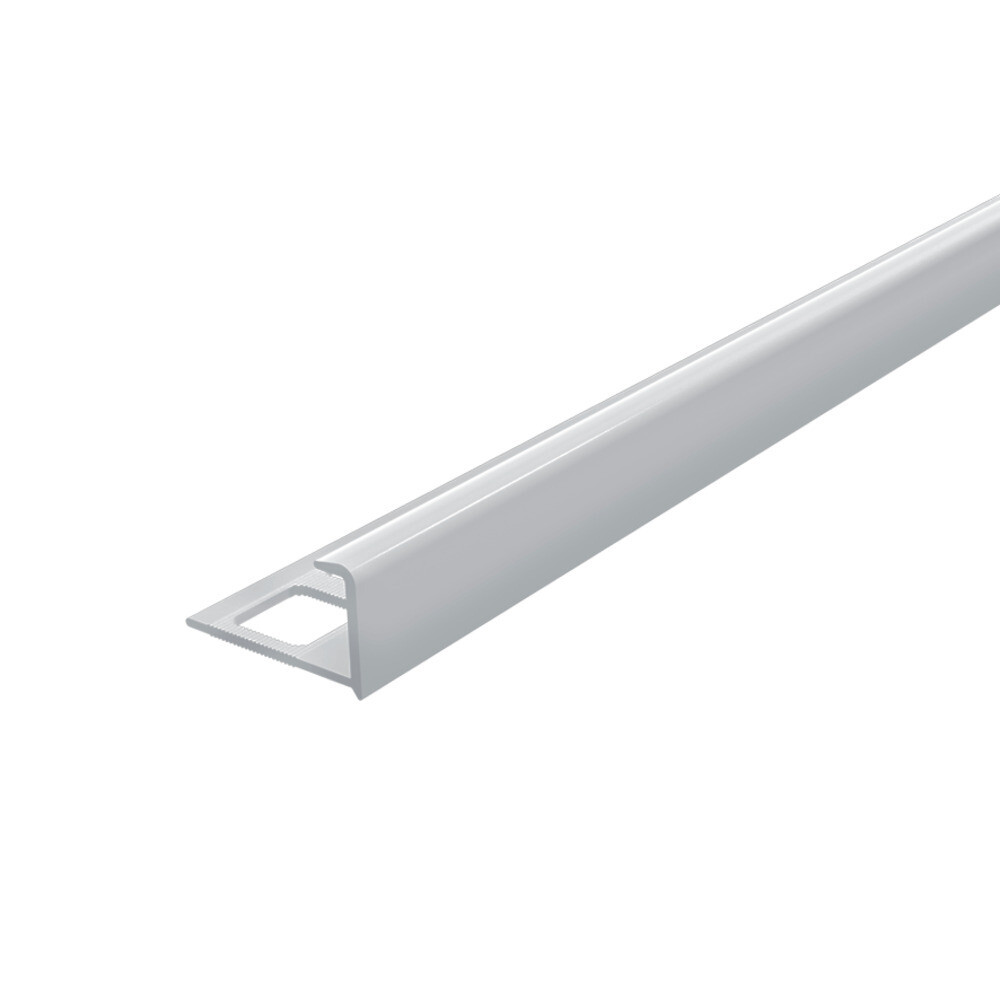 Изображение товара Профиль ПВХ для кафельной плитки наружный 10 мм 2,7 м светло-серый глянец