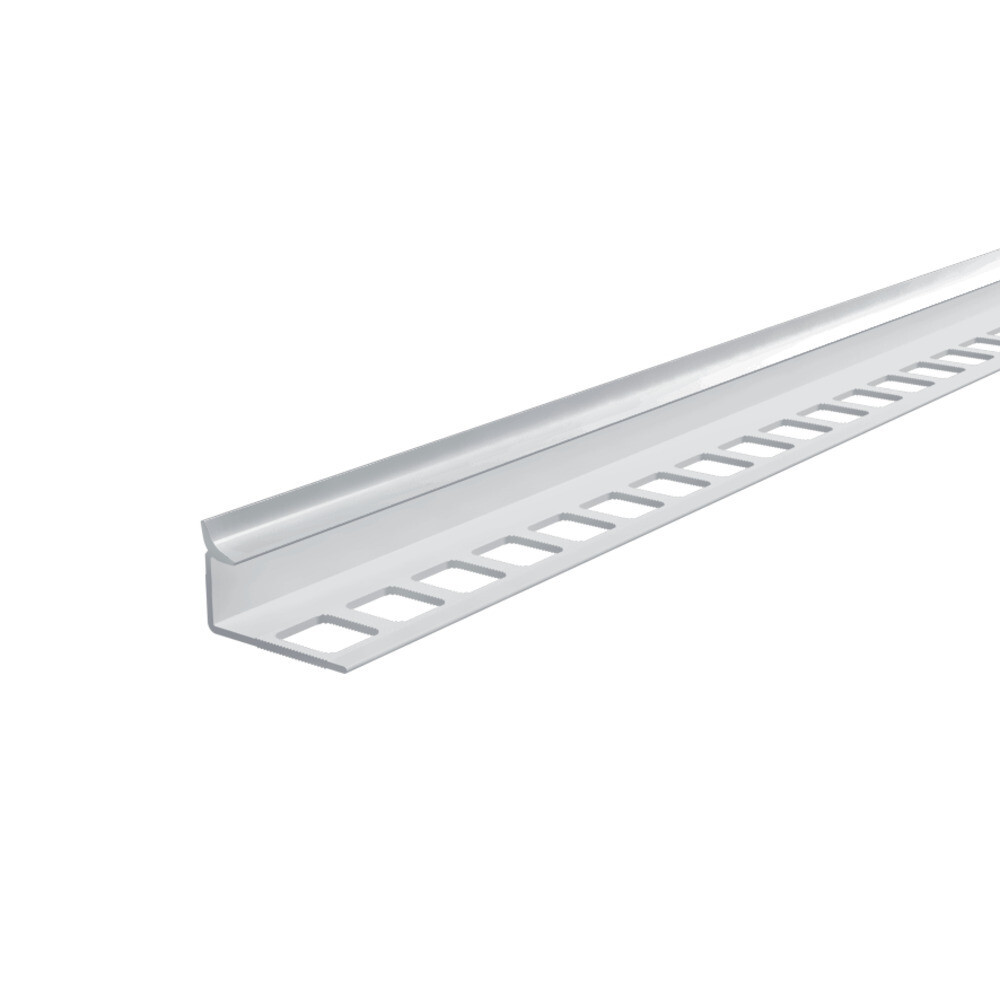 Изображение товара Профиль ПВХ для кафельной плитки внутренний 8 мм 2,7 м светло-серый глянец