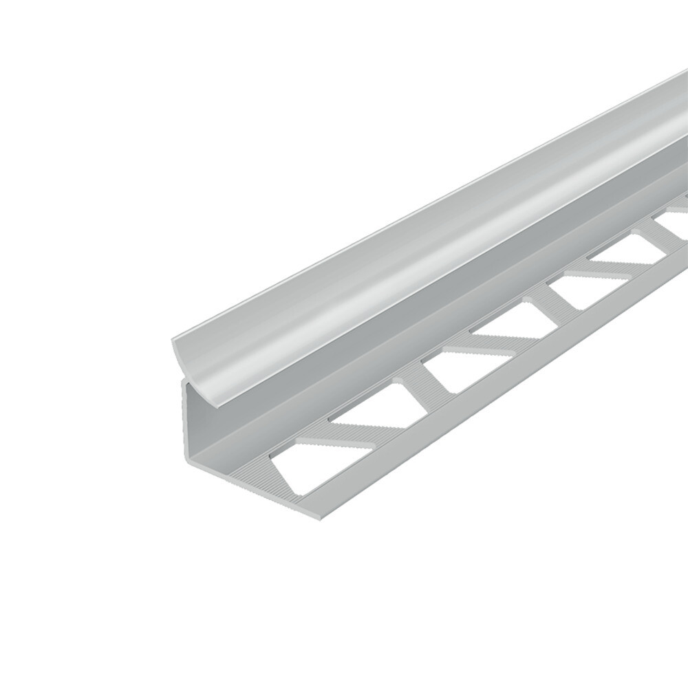 Изображение товара Раскладка ПВХ для кафельной плитки внутренняя 10 мм 2,5 м светло-серая